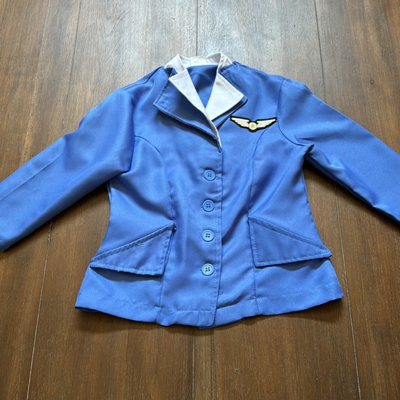 Small 4-6 Pilot stewardess Pan Am Dress America Costume 50 days of school - Picture 3 of 15